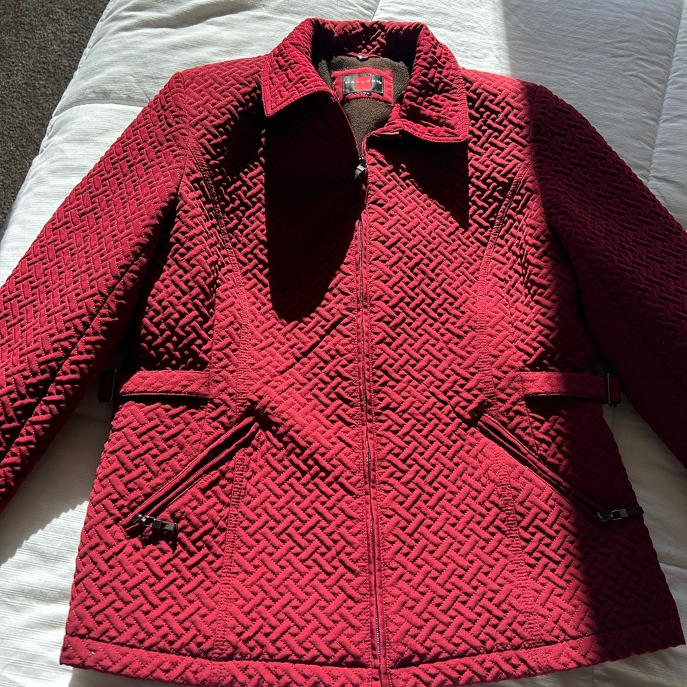 Red Quilted Gallery Jacket